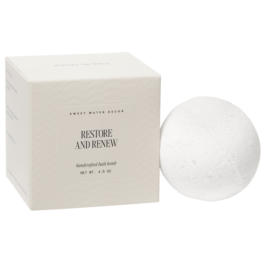 Restore and Renew White Eucalyptus 4.6 oz Bath Bomb in - Bath Bomb photo