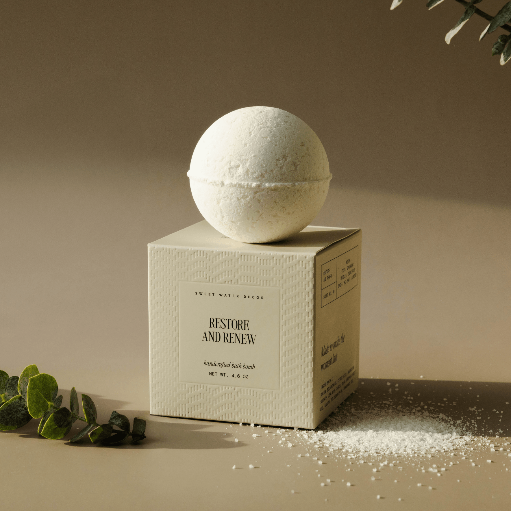 Restore and Renew White Eucalyptus 4.6 oz Bath Bomb in - Bath Bomb photo