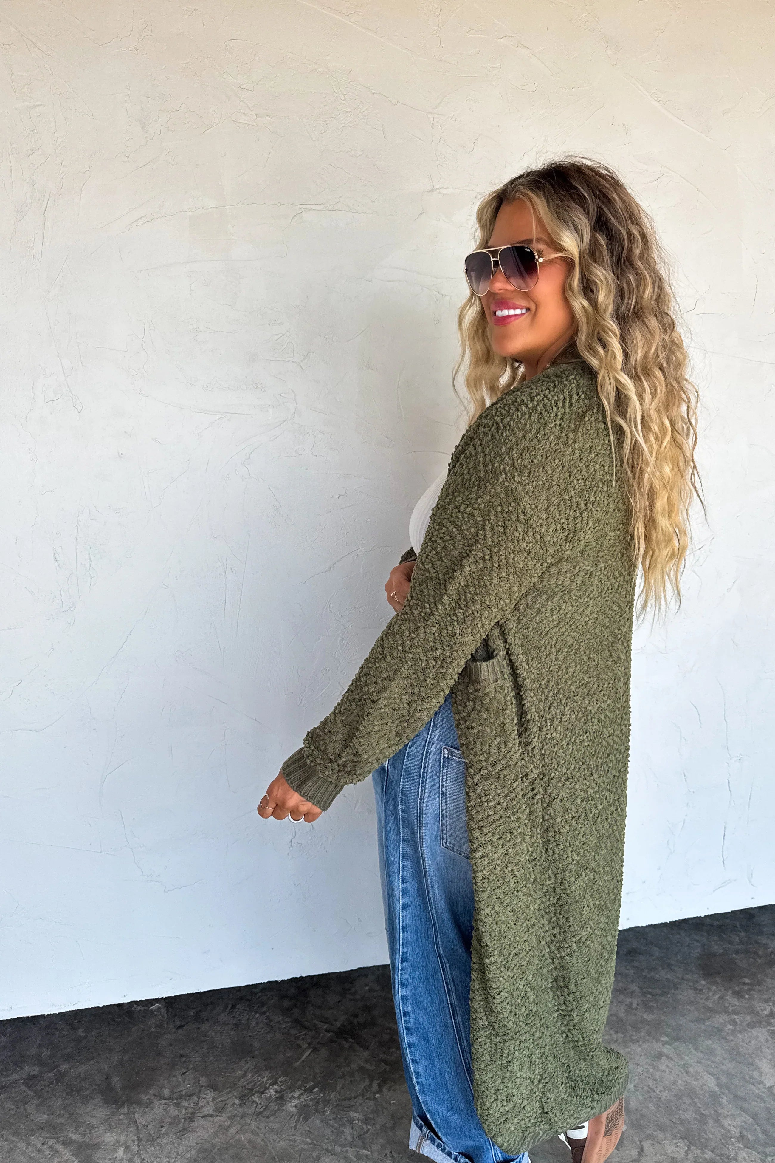 PREORDER: Poppy Knit Popcorn Cardigan
