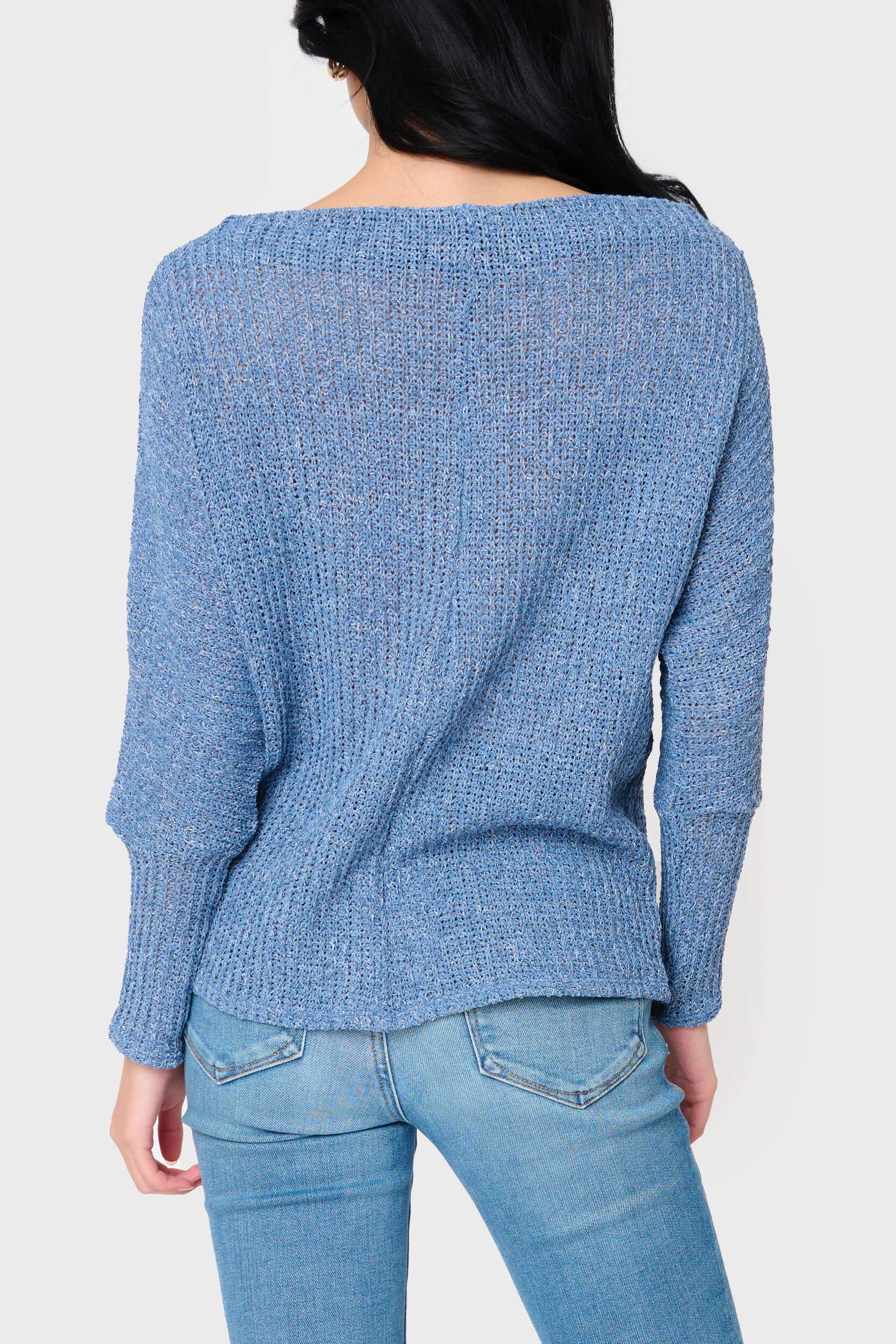 Slouchy Off Shoulder Open Stitch Sweater in - 25, LAYERS, 253 photo