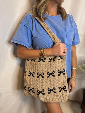 The Bow Crochet Tote Bag -