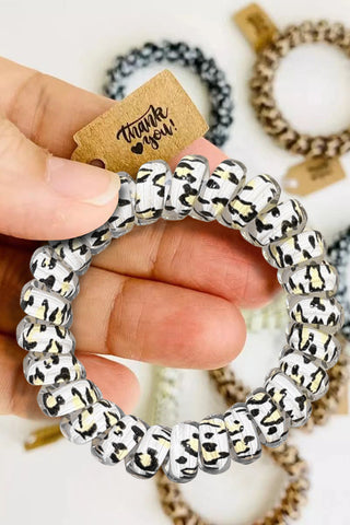 3PCS Leopard Printed Telephone Wire Hair Loop in - Accessories photo