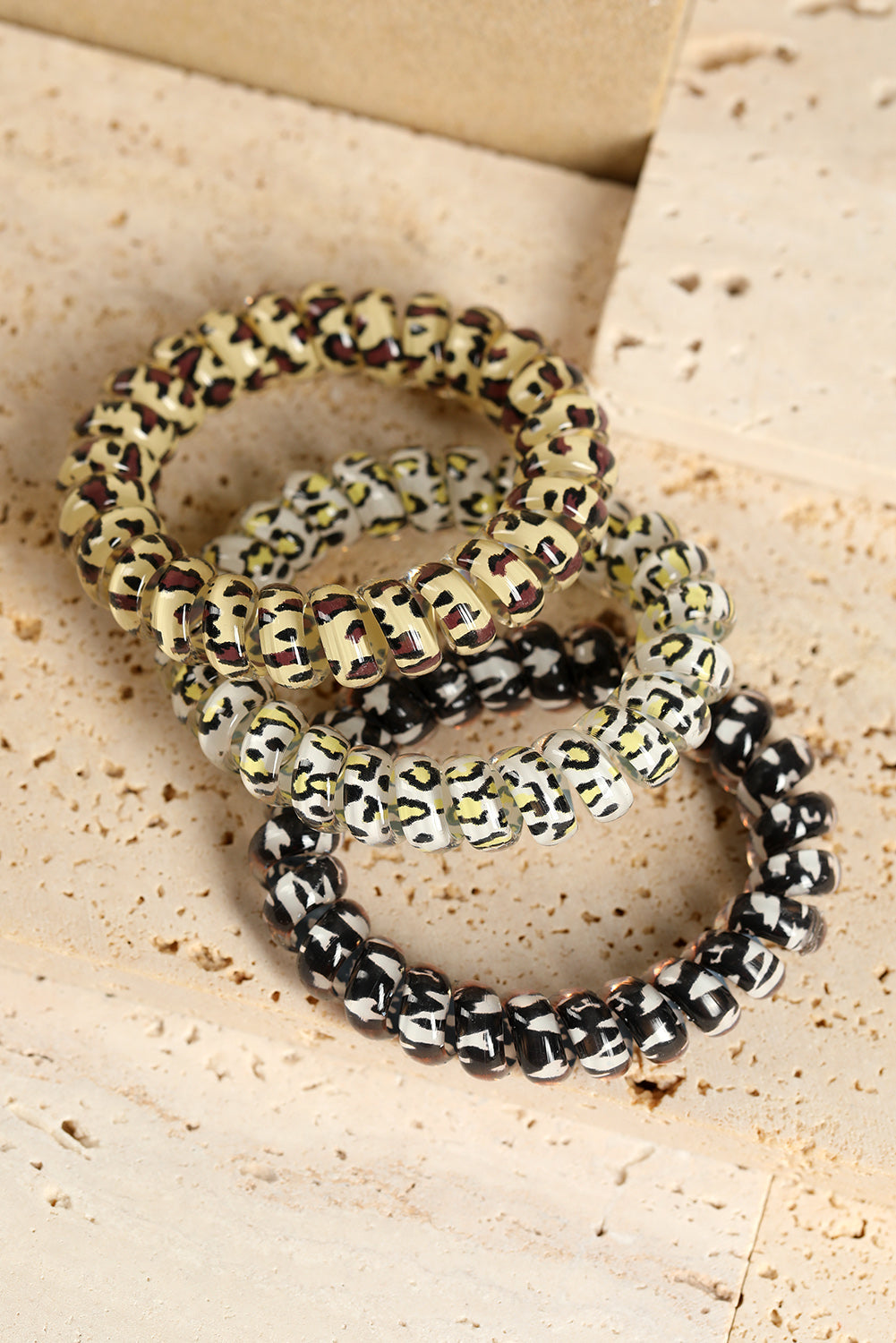 3PCS Leopard Printed Telephone Wire Hair Loop in - Accessories photo