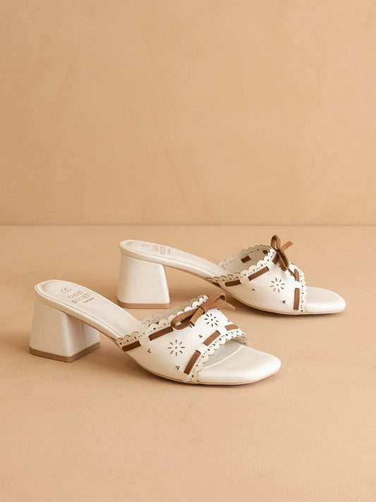 The Breda | White Sweet low heel sandal