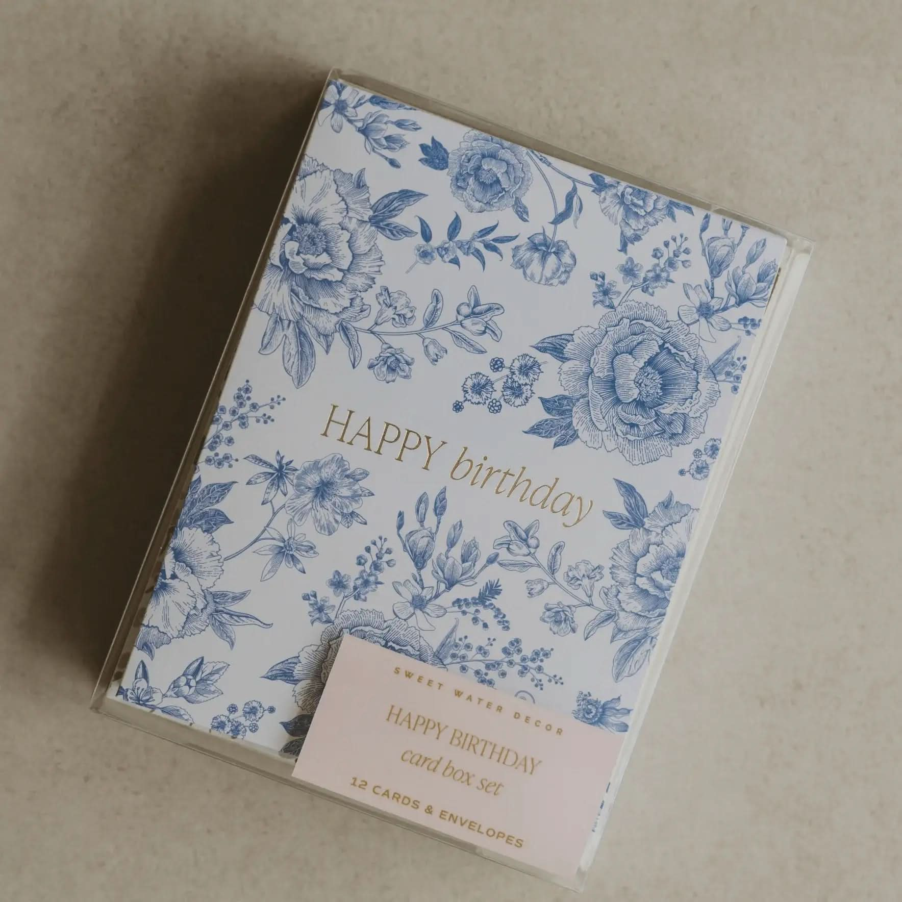 Assorted Happy Birthday Boxed Card Set - Pack of 12 - SwagglyLife Home & Fashion