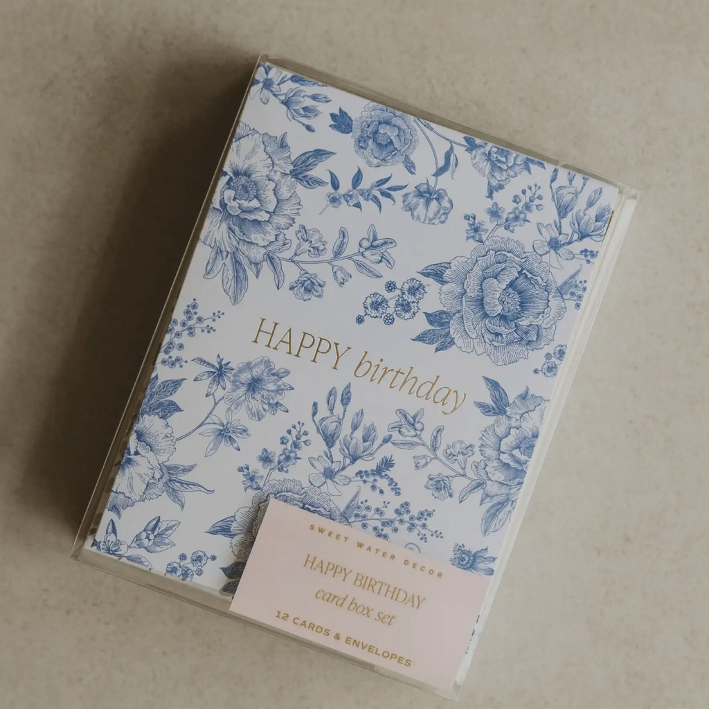 Assorted Happy Birthday Boxed Card Set - Pack of 12 - SwagglyLife Home & Fashion