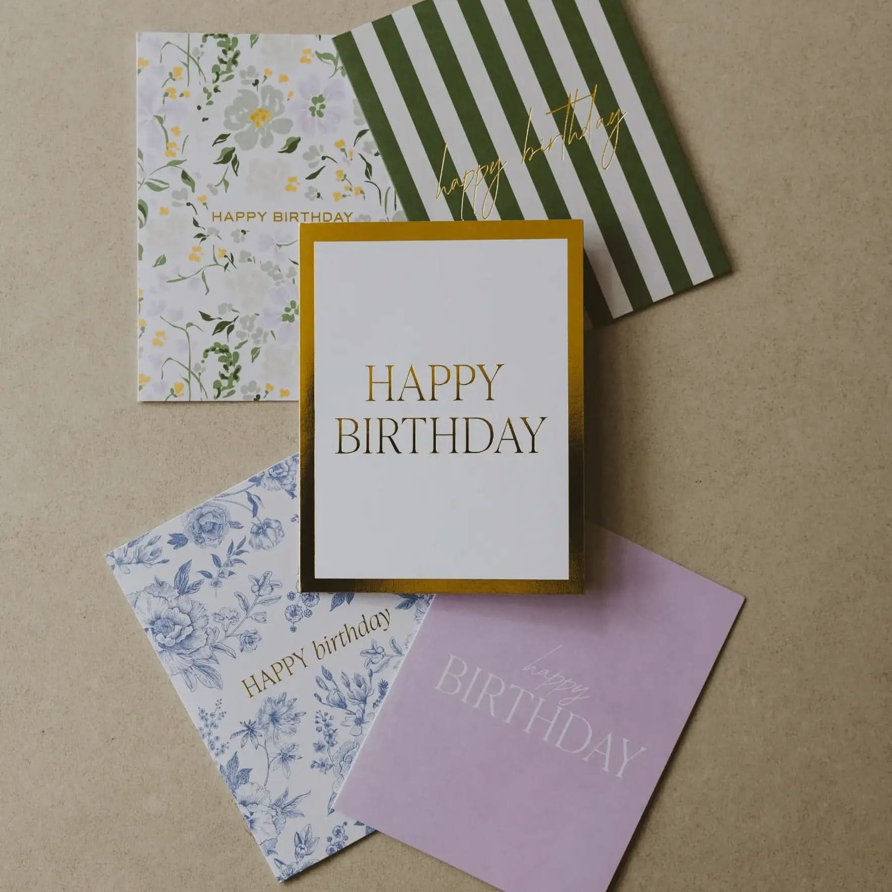 Assorted Happy Birthday Boxed Card Set - Pack of 12 - SwagglyLife Home & Fashion