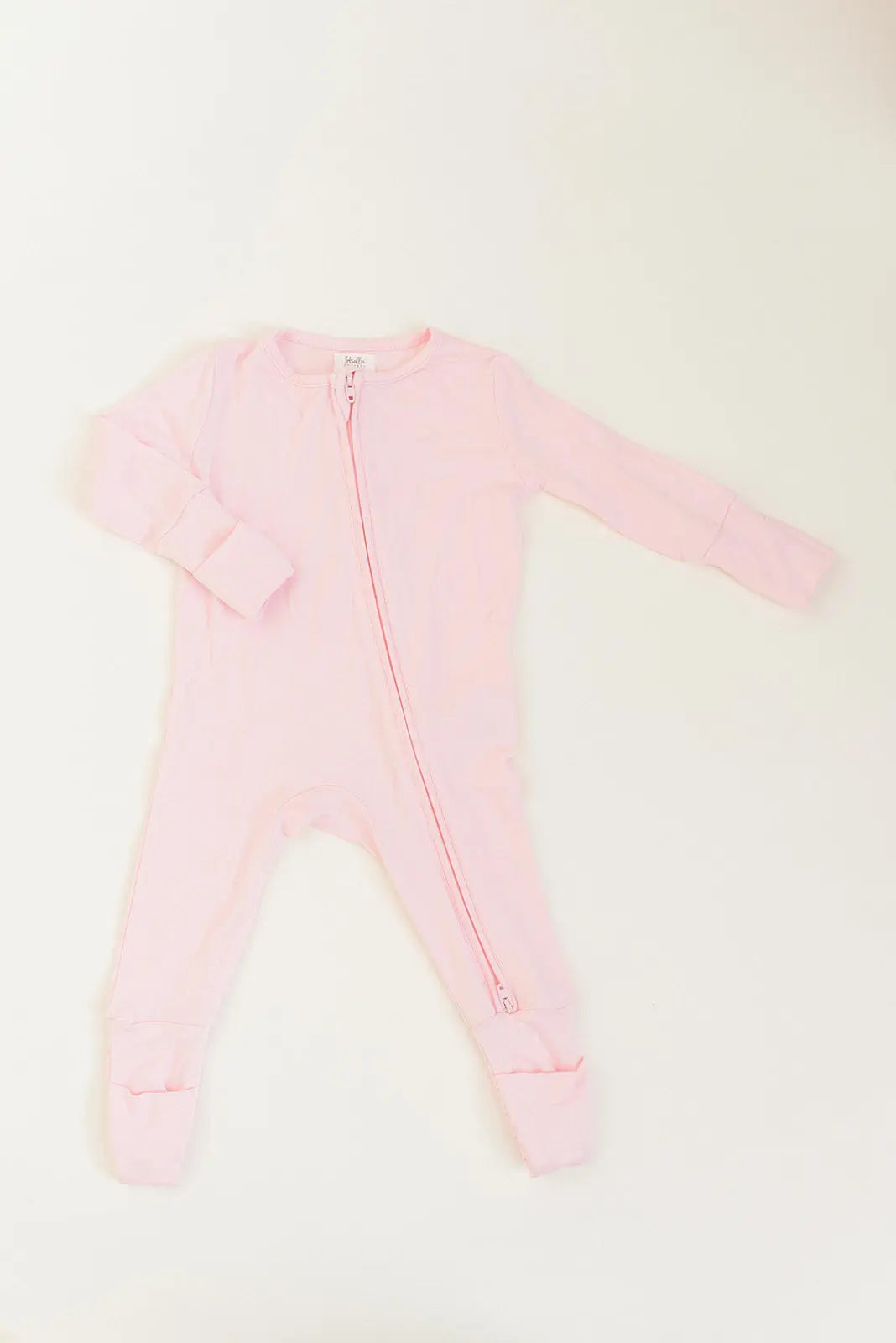 Bamboo Baby Clothes - Convertible Jumpsuit 0-3 Months - Baby Pink in - photo