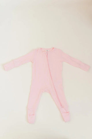 Bamboo Baby Clothes - Convertible Jumpsuit 0-3 Months - Baby Pink in - photo