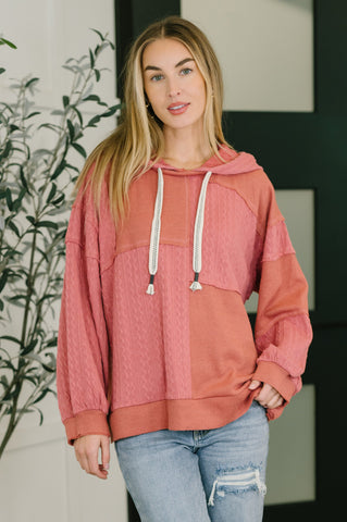 Balloon Sleeve Cut Sew Sweater Knit Top in Mauve in - Womens photo
