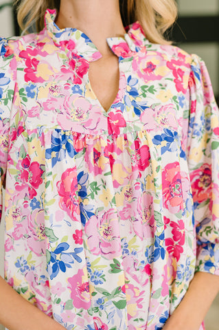 Barely Catch My Breath Notch Neck Dress in - Womens photo