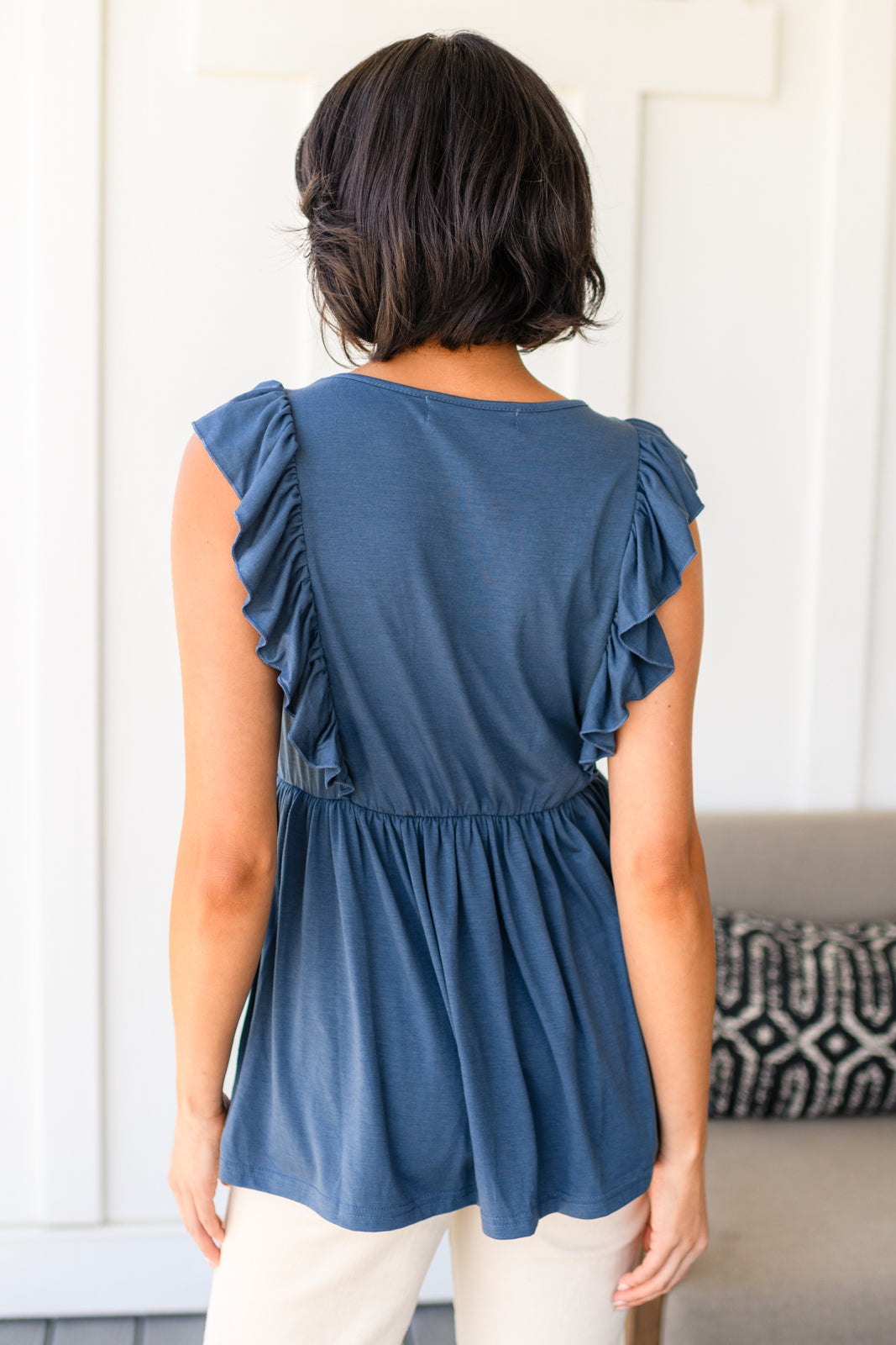 Before Now Ruffled Babydoll Top in - Tops photo