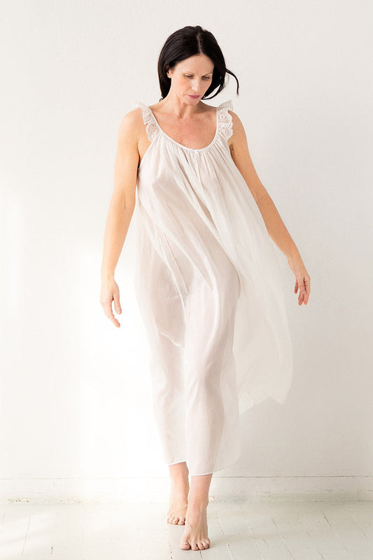Betty Long Gown in Pearl One Size - NIGHTGOWN photo