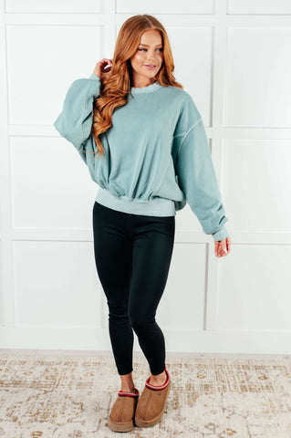 Beyond the Basics Pullover in Blue Grey
