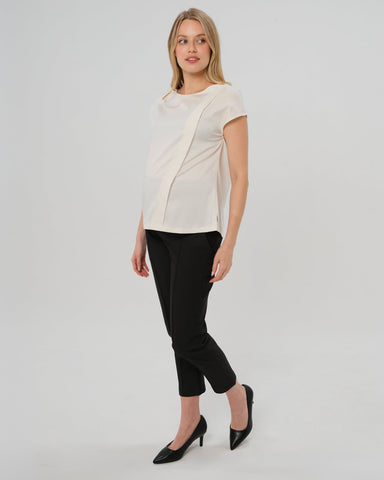 Slim Leg Maternity Work Pants in Black in - Pants photo