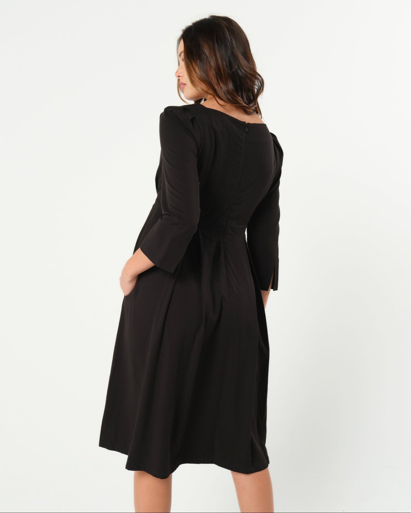 Sarah Empire Maternity & Nursing Dress in TENCEL (Regular & Petite) in - Women's Maternity Dress photo