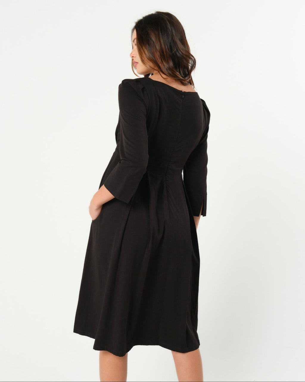 Sarah Empire Maternity & Nursing Dress in TENCEL (Regular & Petite) in - Women's Maternity Dress photo