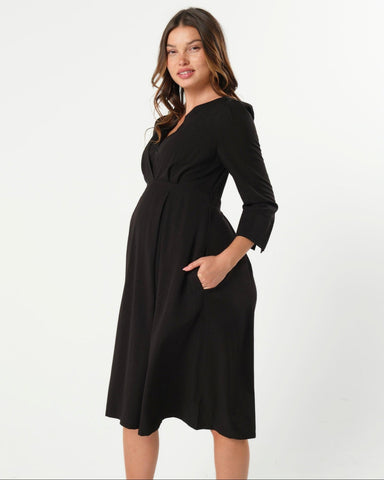 Sarah Empire Maternity & Nursing Dress in TENCEL (Regular & Petite) in - Women's Maternity Dress photo