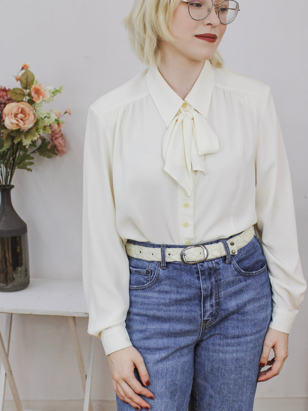 Blanca Skinny Embroidered Belt in - belt photo