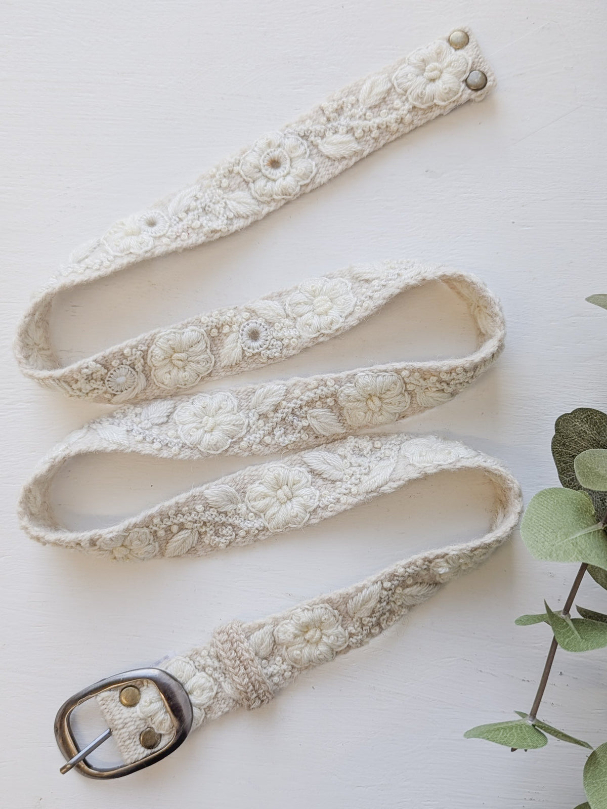 Blanca Skinny Embroidered Belt in L - belt photo