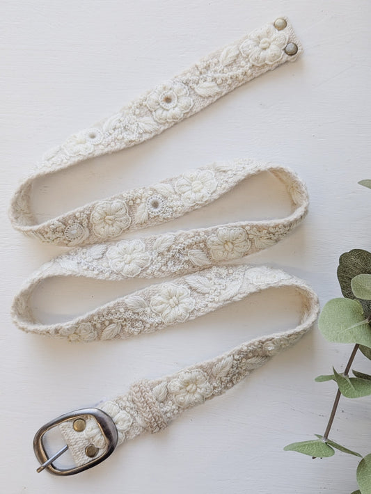 Blanca Skinny Embroidered Belt in L - belt photo