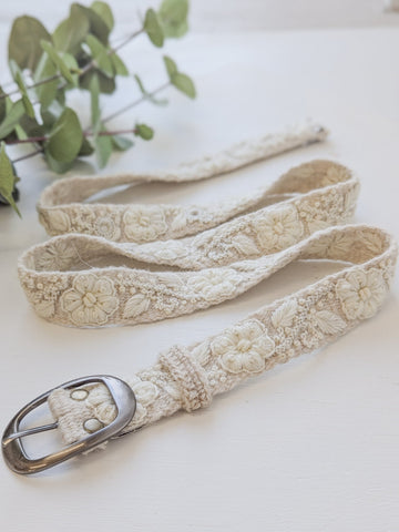 Blanca Skinny Embroidered Belt in - belt photo