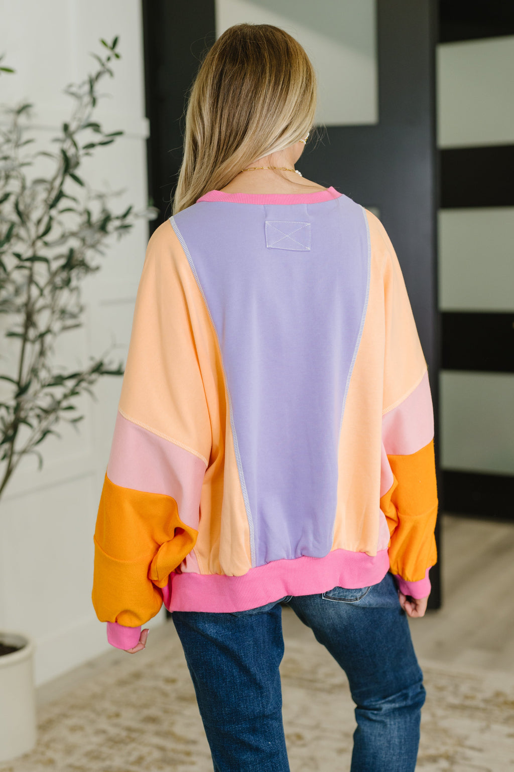 Blockbuster Color Block Pullover in Muted in - Womens photo