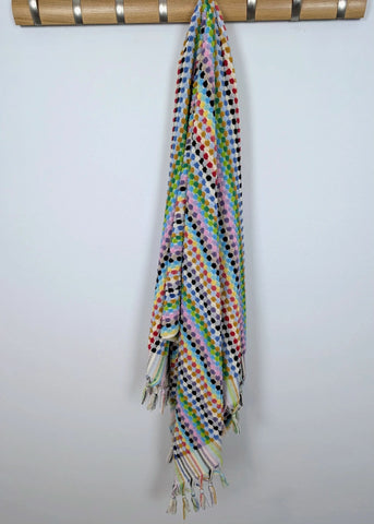 Bloom Collection – Oversized Turkish Cotton Bath Towel with Raised Texture and Hand-Tied Tassels - SwagglyLife Home & Fashion