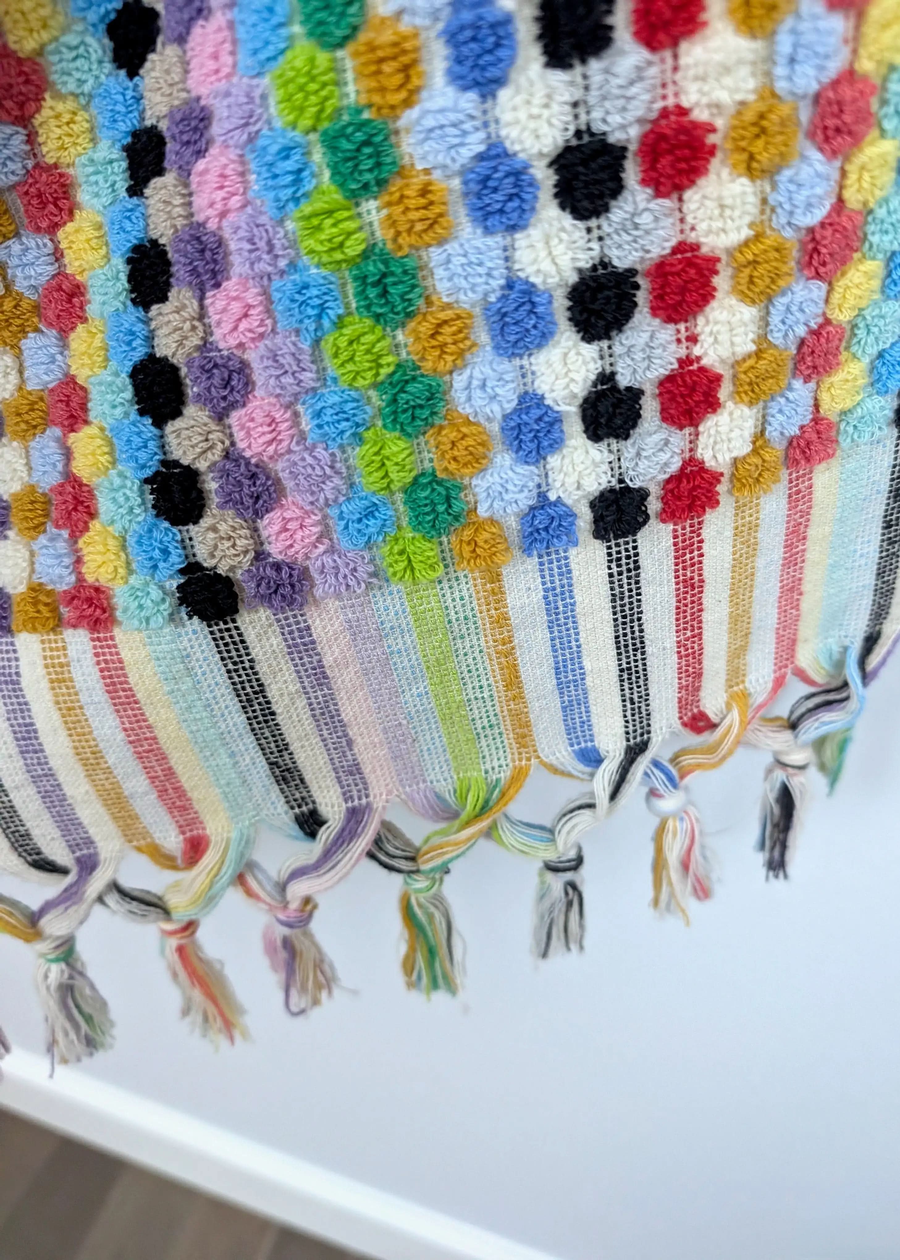 Bloom Collection – Oversized Turkish Cotton Bath Towel with Raised Texture and Hand-Tied Tassels - SwagglyLife Home & Fashion