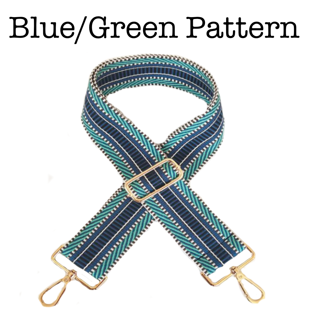 Bag Straps | 30 Styles - Blue Green Pattern