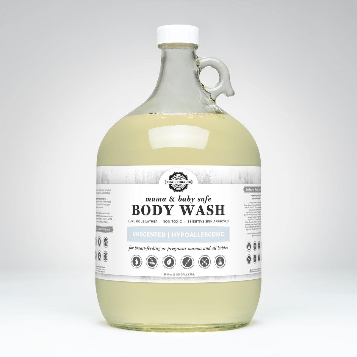 Moisturizing Body Wash | Mama + Baby Safe - Gallon Glass Jug