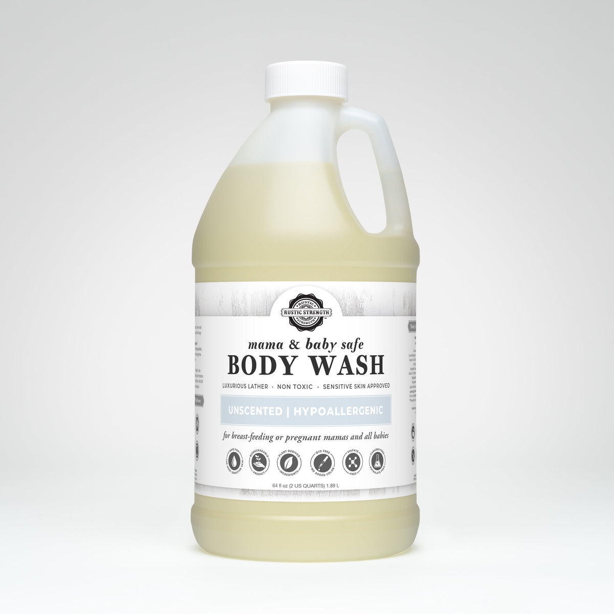Moisturizing Body Wash | Mama + Baby Safe - Half Gallon Plastic