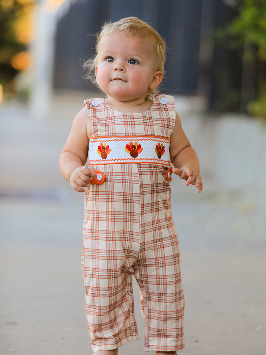 Thanksgiving Turkey Plaid Baby JonJon -