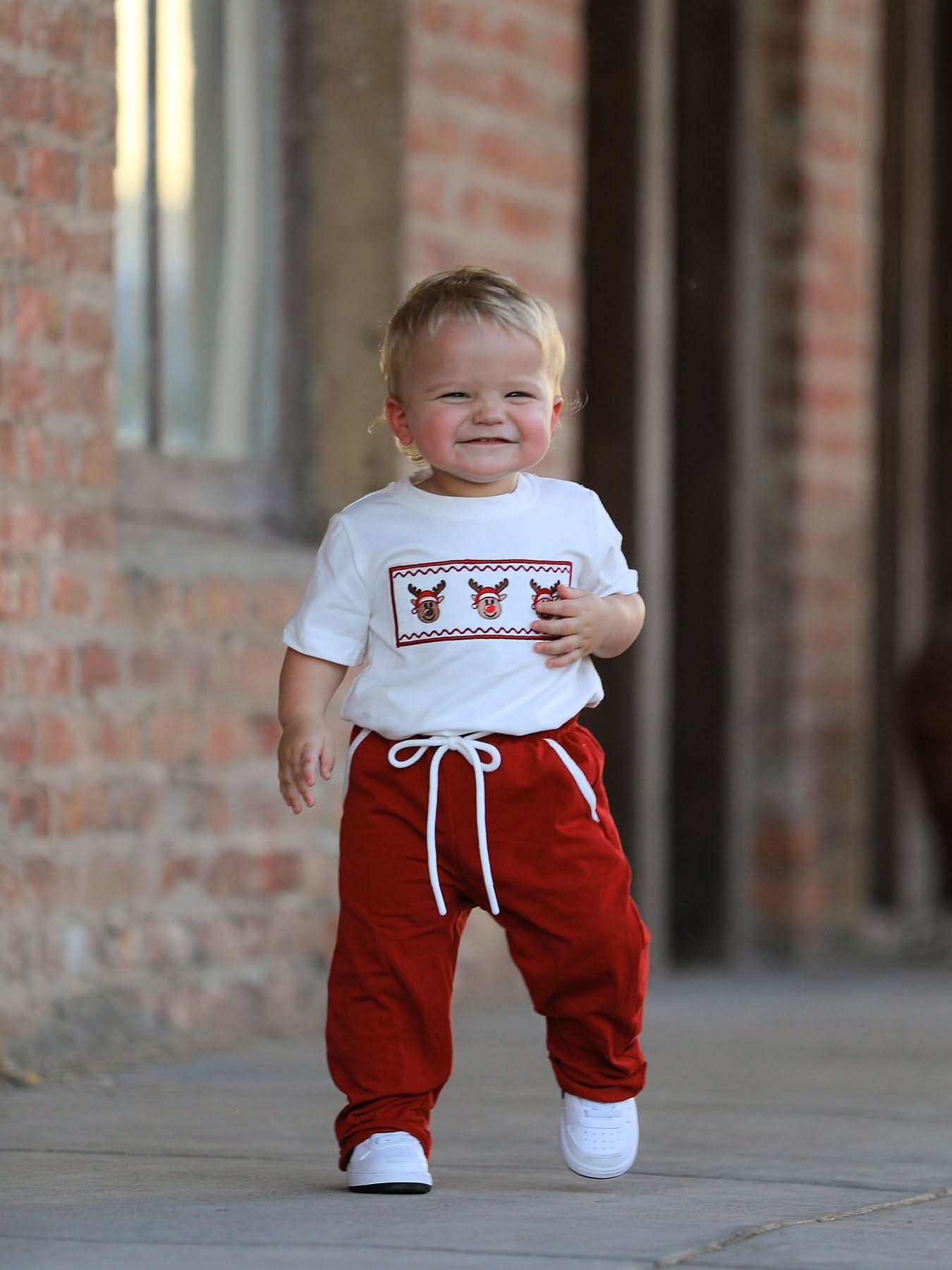 Boys Christmas Reindeer T-Shirt & Pants Set -