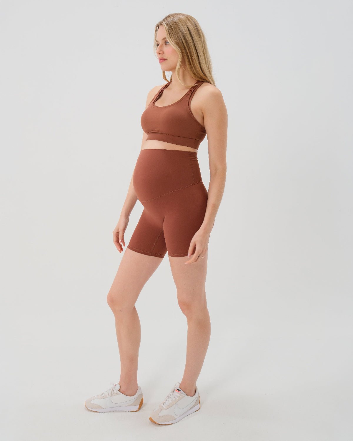 AXK CORE Maternity Bike Short - Brown - Brown | SwagglyLife