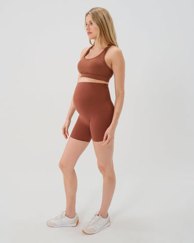 AXK CORE Maternity Bike Short - Brown in Brown - photo