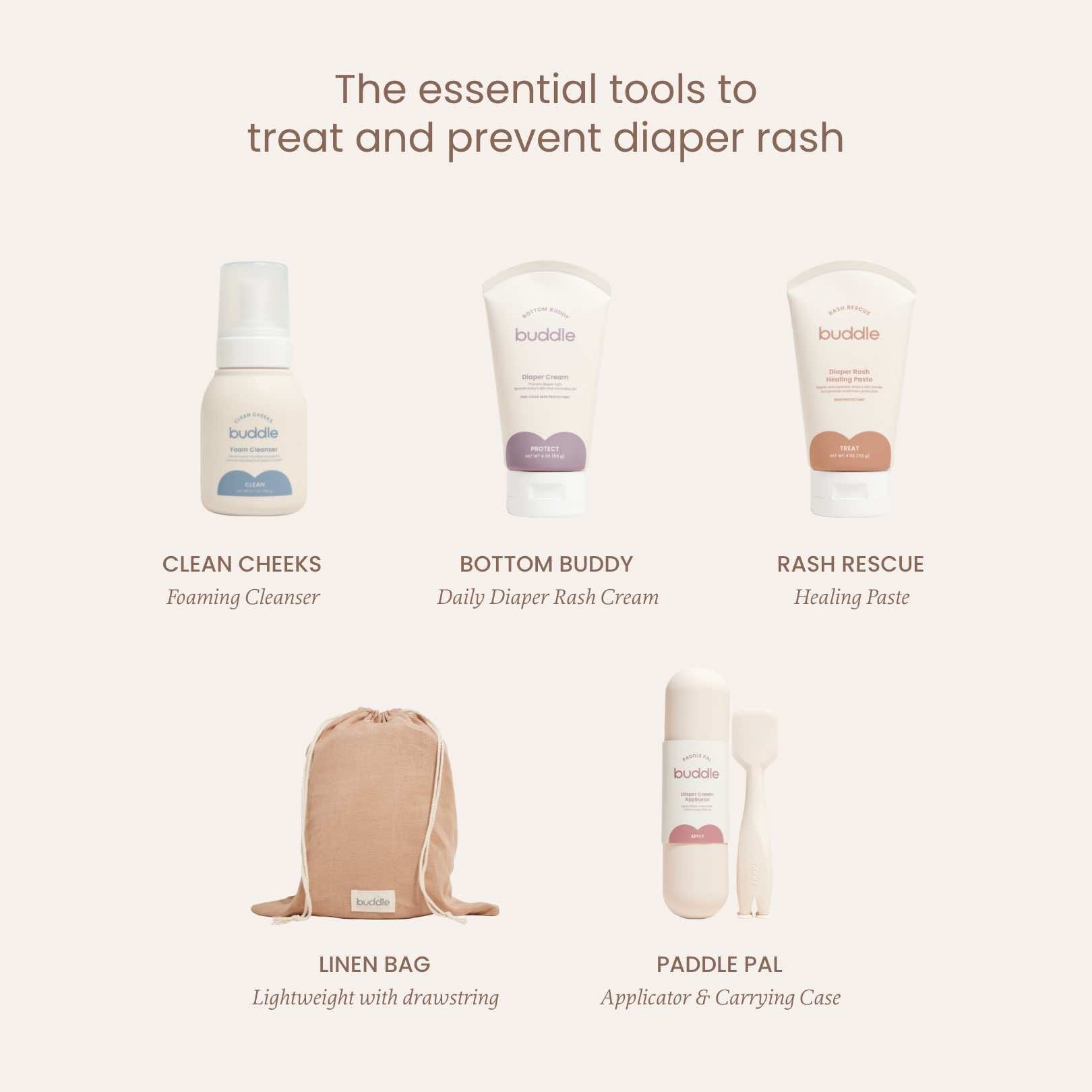 Buddle Diaper Rash System Essentials Kit | Mess-Free Diaper Cream Set in - Diaper Rash Treatment photo