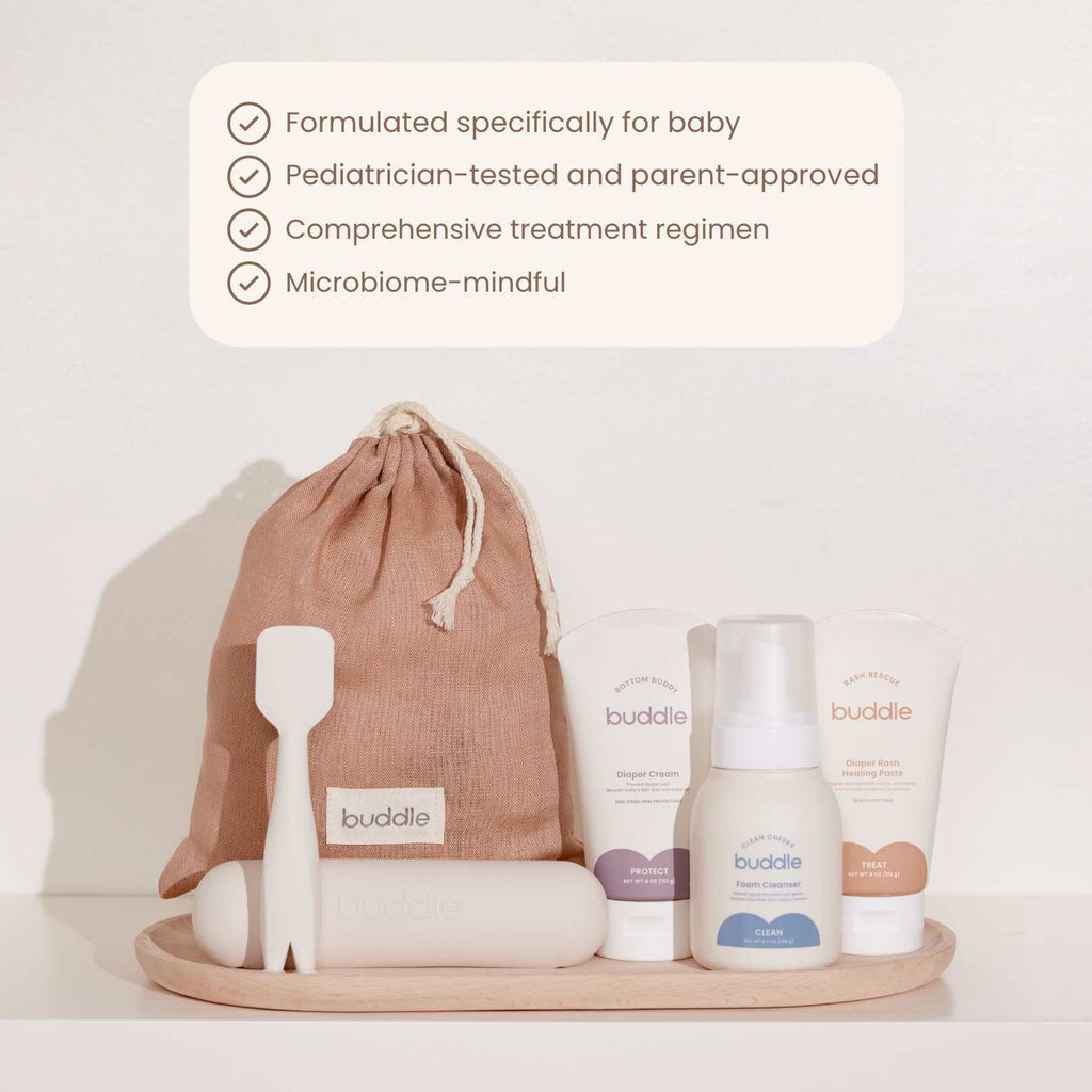 Buddle Diaper Rash System Essentials Kit | Mess-Free Diaper Cream Set in - Diaper Rash Treatment photo