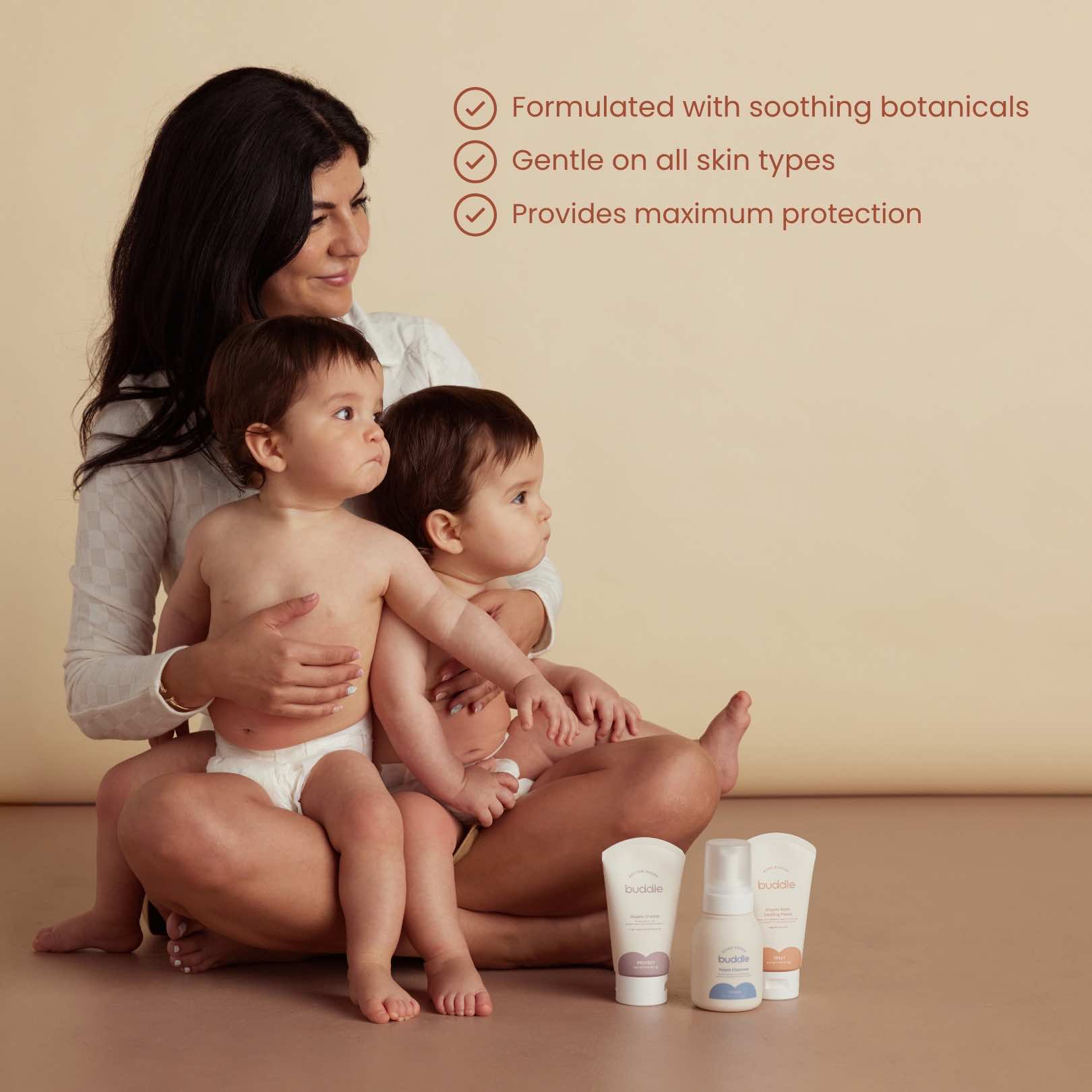 Buddle Diaper Rash System Essentials Kit | Mess-Free Diaper Cream Set in - Diaper Rash Treatment photo