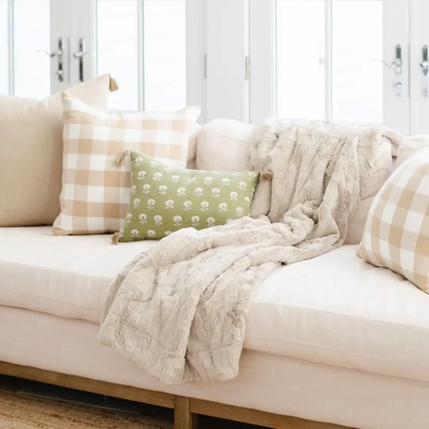 PATTERNED FAUX FUR THROW BLANKETS