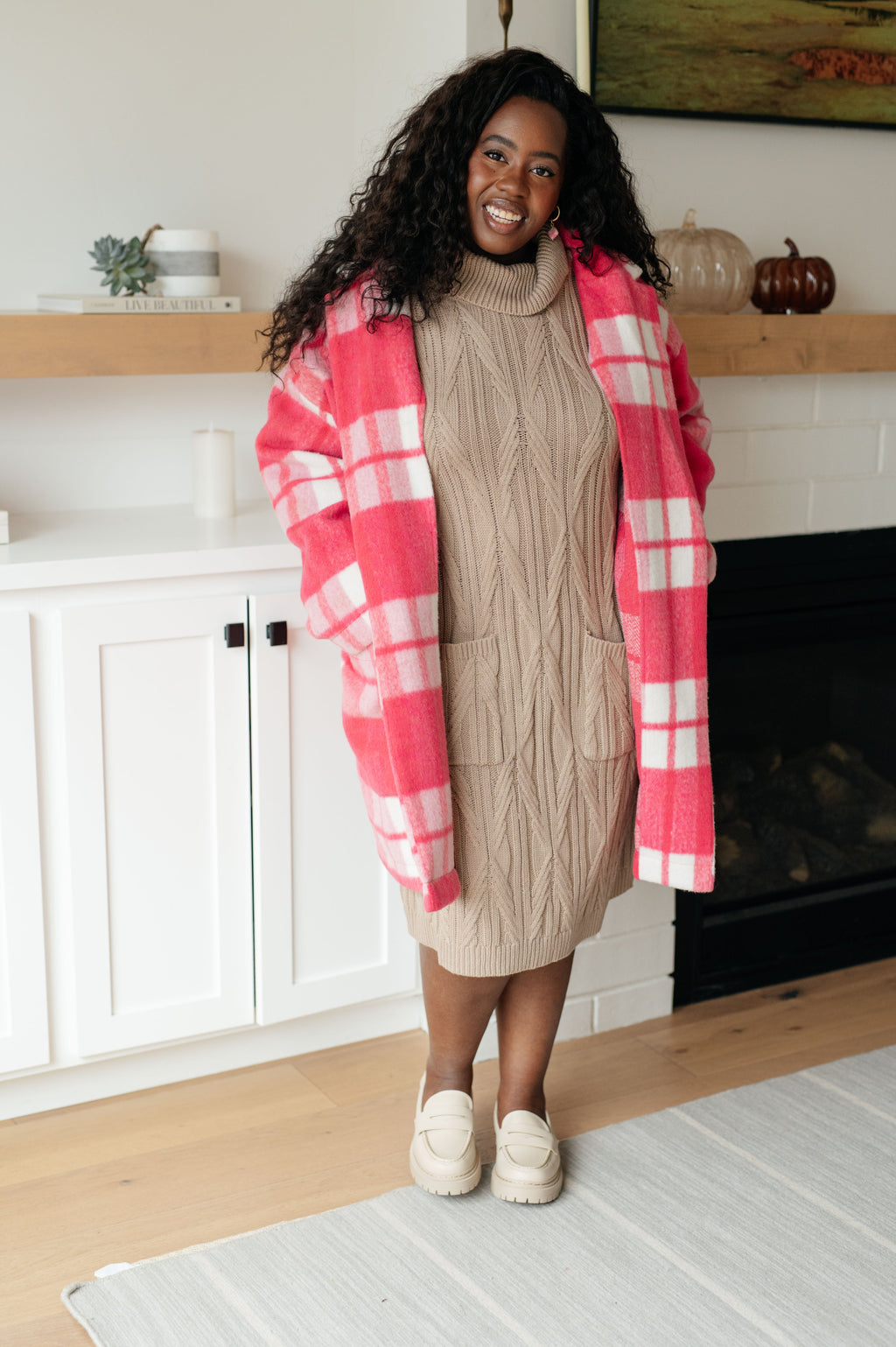 Bundled Beauty Turtleneck Sweater Dress - SwagglyLife Home & Fashion