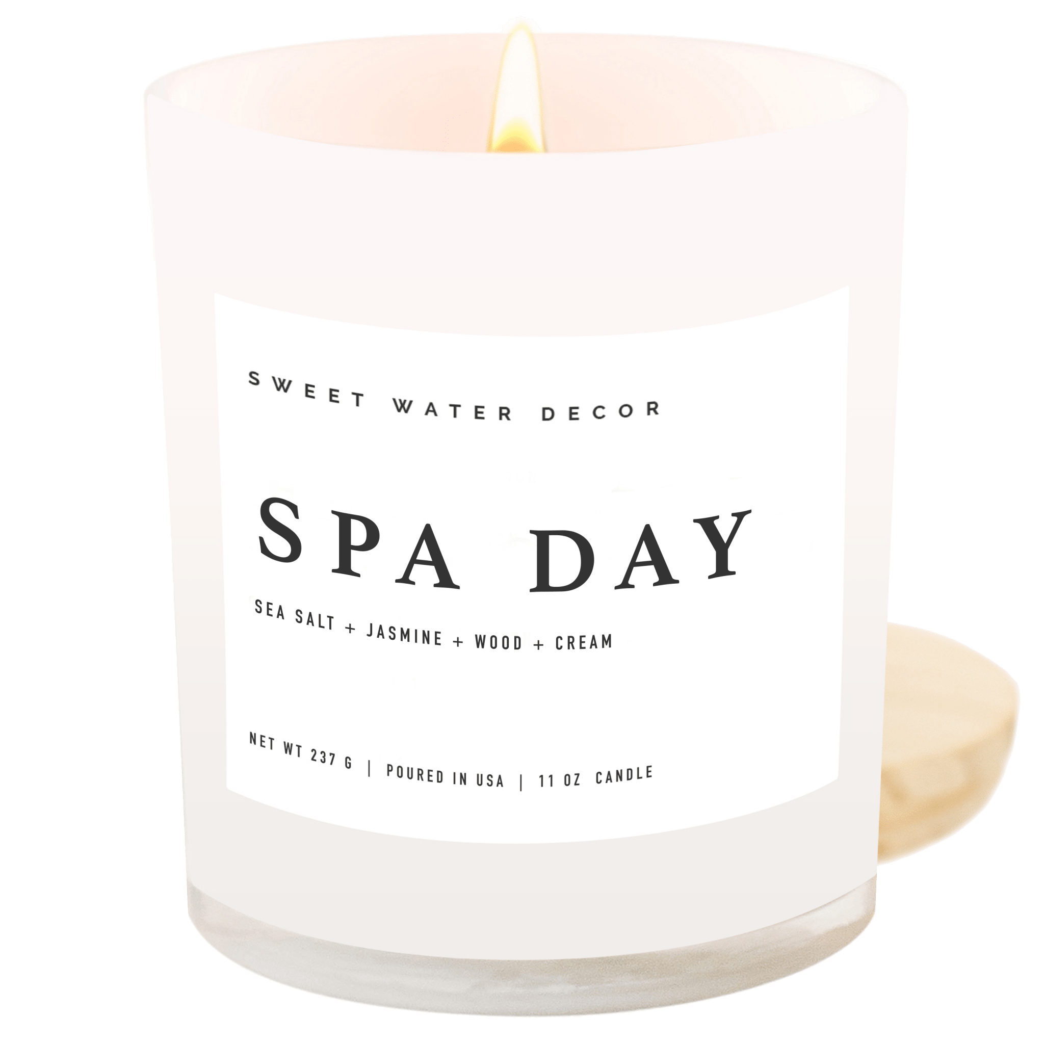 Spa Day Soy Candle - White Jar - 11 oz in - Candles photo