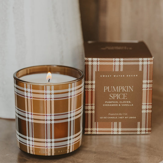 Pumpkin Spice Soy Candle - Boxed Tinted Glass Jar - 12 oz in - Candles photo
