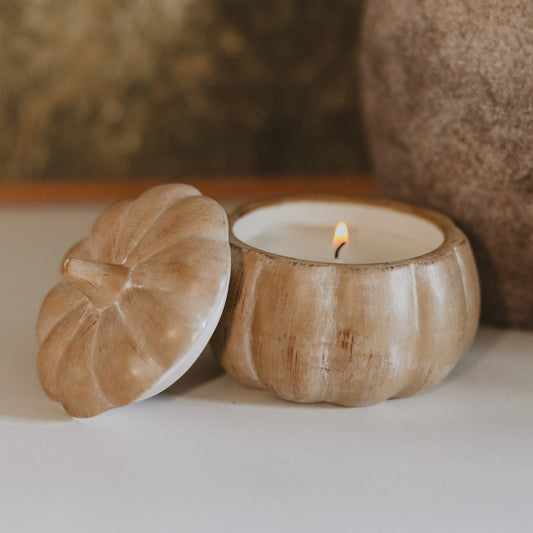 Pumpkin Spice Soy Candle - Ceramic Pumpkin Jar - 8 oz in - Candles photo