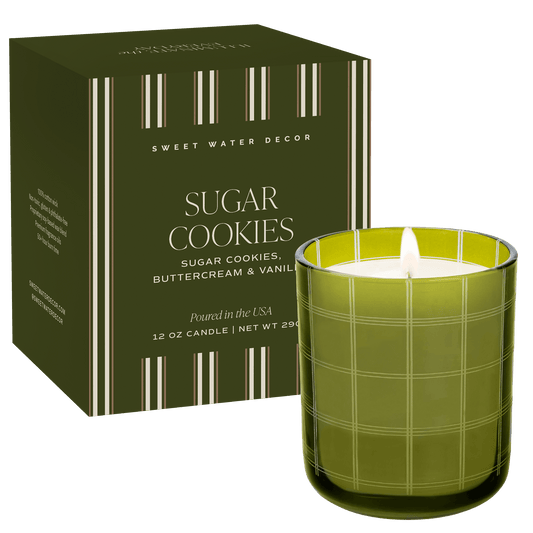 Sugar Cookies Soy Candle - Boxed Tinted Glass Jar - 12 oz -