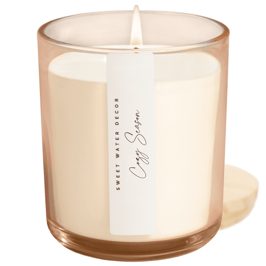 Cozy Season Soy Candle - Tinted Glass Jar - 12 oz in - Candles photo