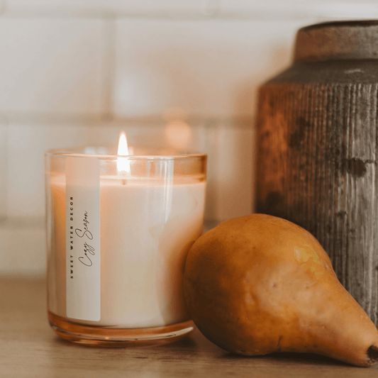 Cozy Season Soy Candle - Tinted Glass Jar - 12 oz in - Candles photo