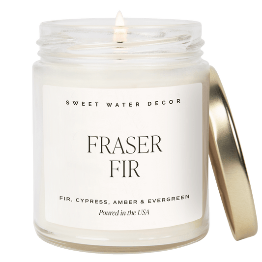 Fraser Fir Soy Candle - Clear Jar - 9 oz in - Candles photo