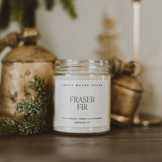 Fraser Fir Soy Candle - Clear Jar - 9 oz in - Candles photo