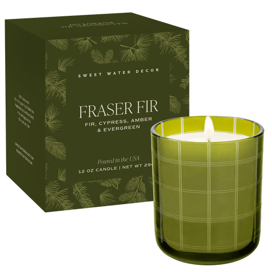 Fraser Fir Soy Candle - Boxed Tinted Glass Jar - 12 oz -